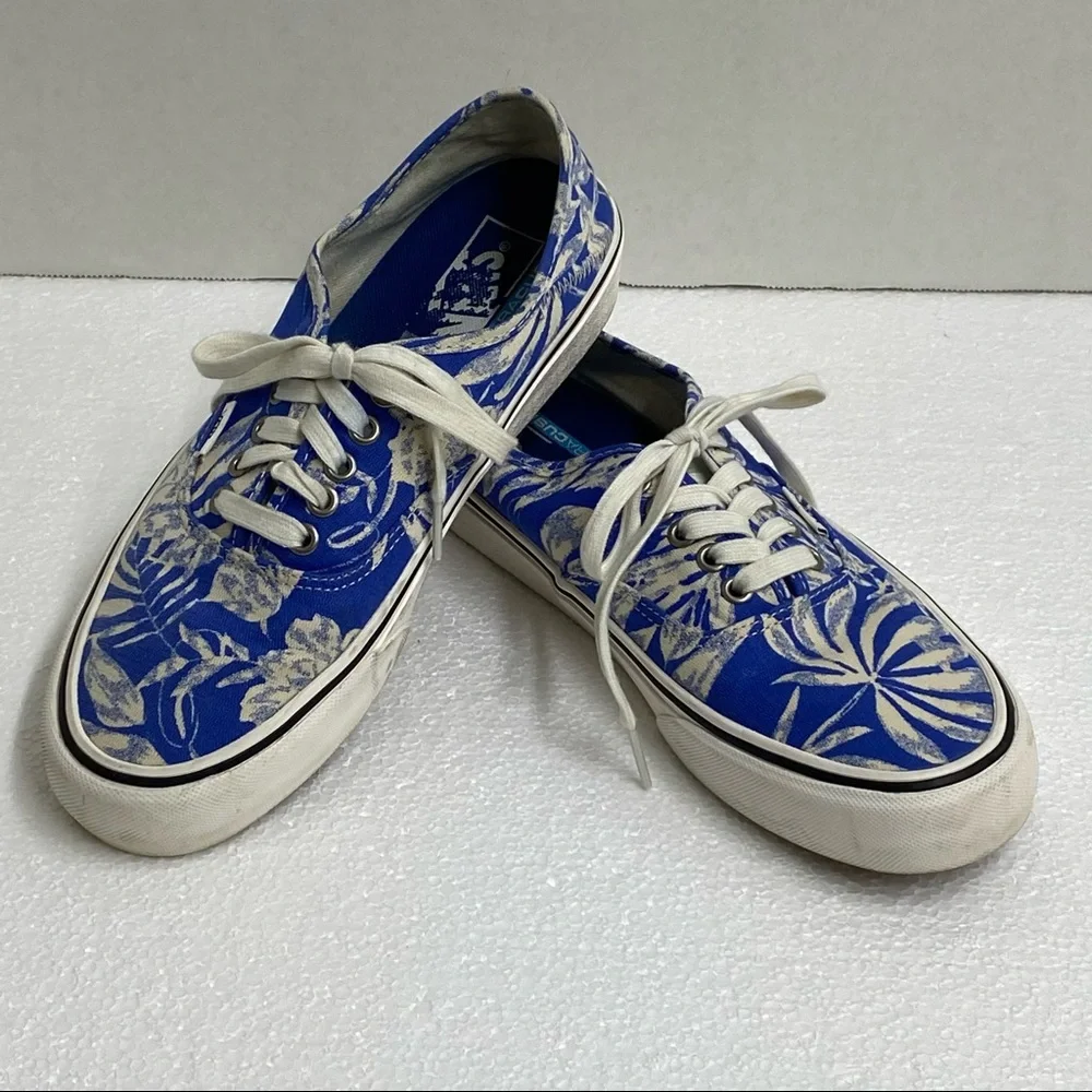 Vans Ultra Cush floral linen/true blue marsh floral print canvas upper W9 M 71/2